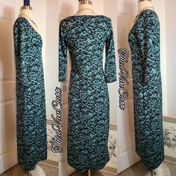 90s Betsey Johnson pansy flowers 3/4 sleeve dress! - Picture 3 of 5